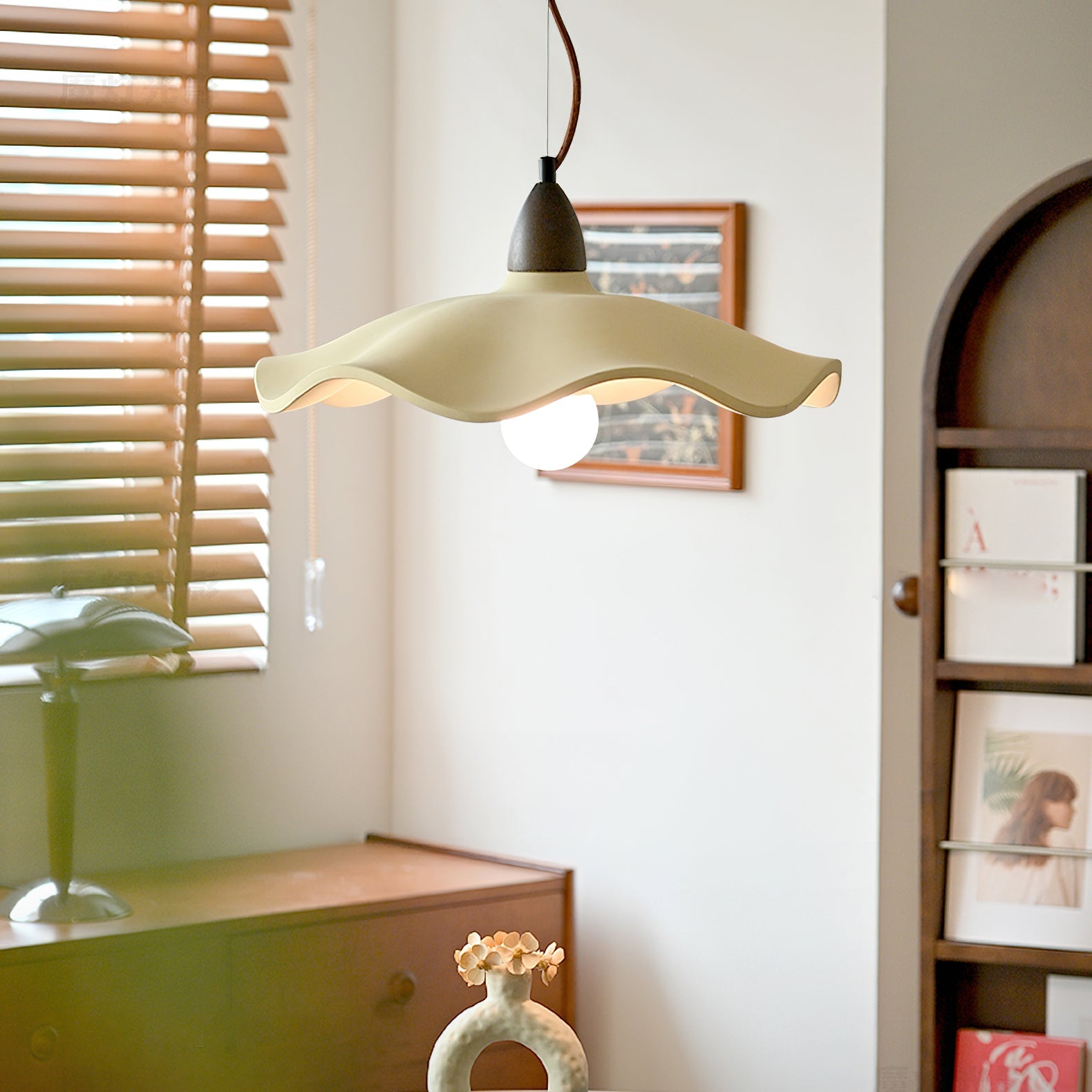 Radha Minimalist Cement Pendant Light