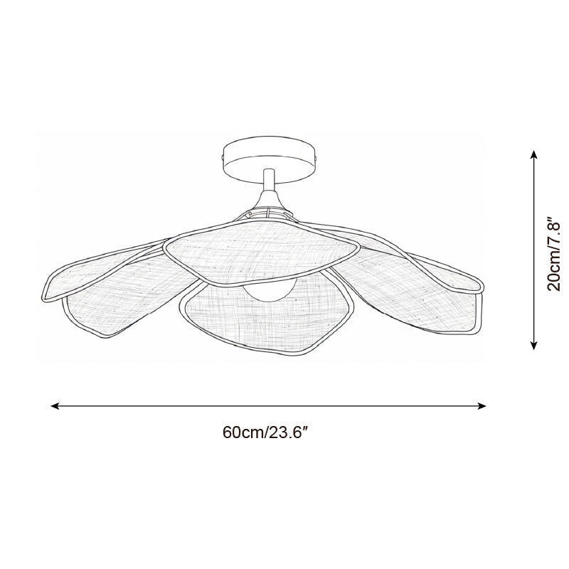 Petalaire Raffia Petal Ceiling Lamp