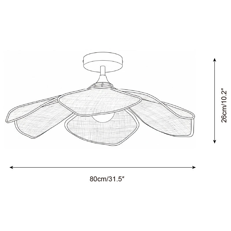 Petalaire Raffia Petal Ceiling Lamp
