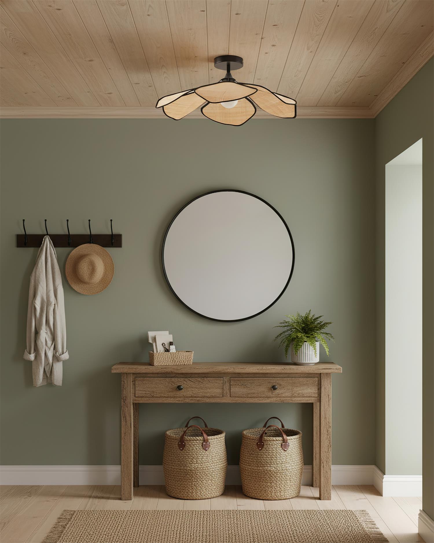 Petalaire Raffia Petal Ceiling Lamp