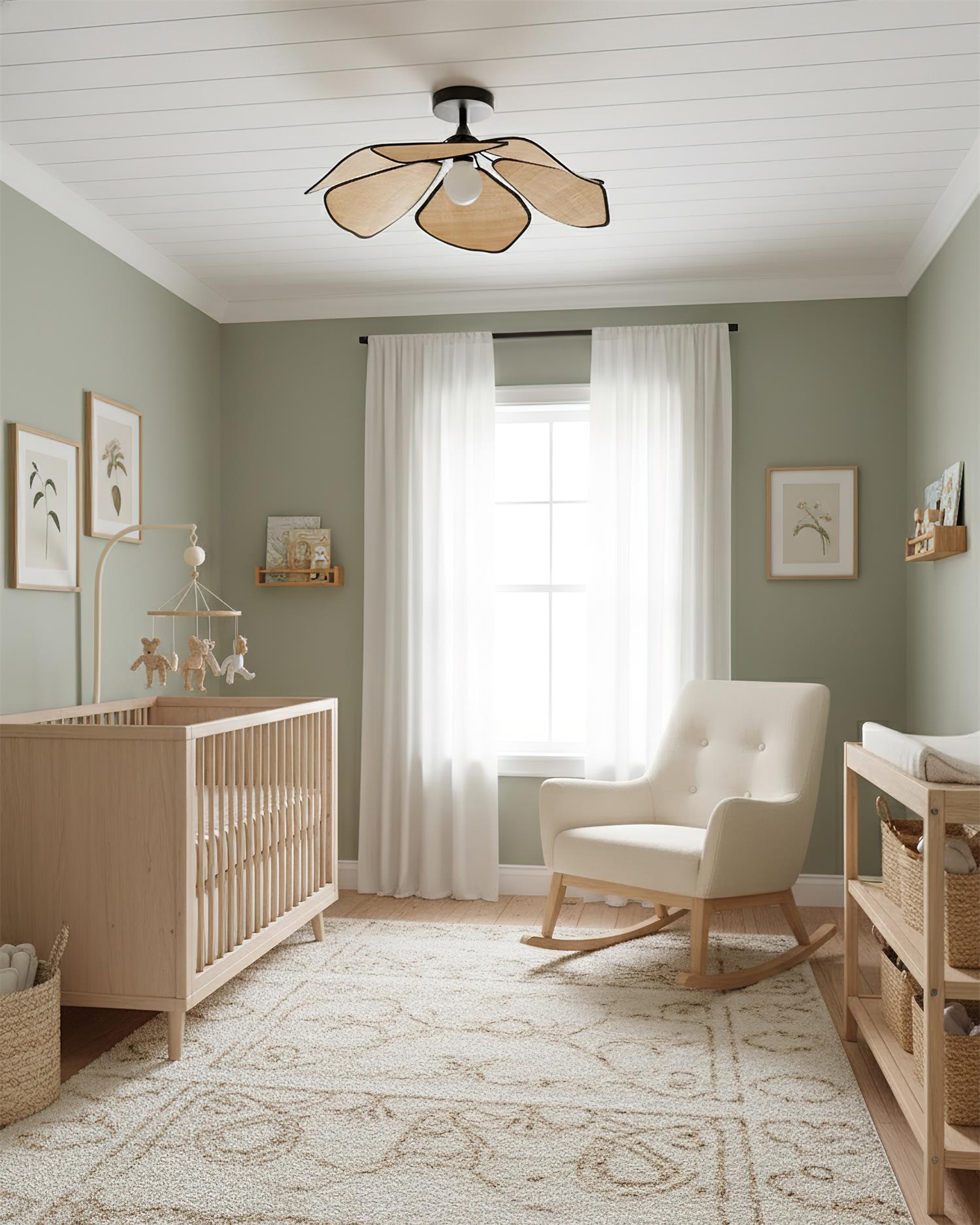 Petalaire Raffia Petal Ceiling Lamp