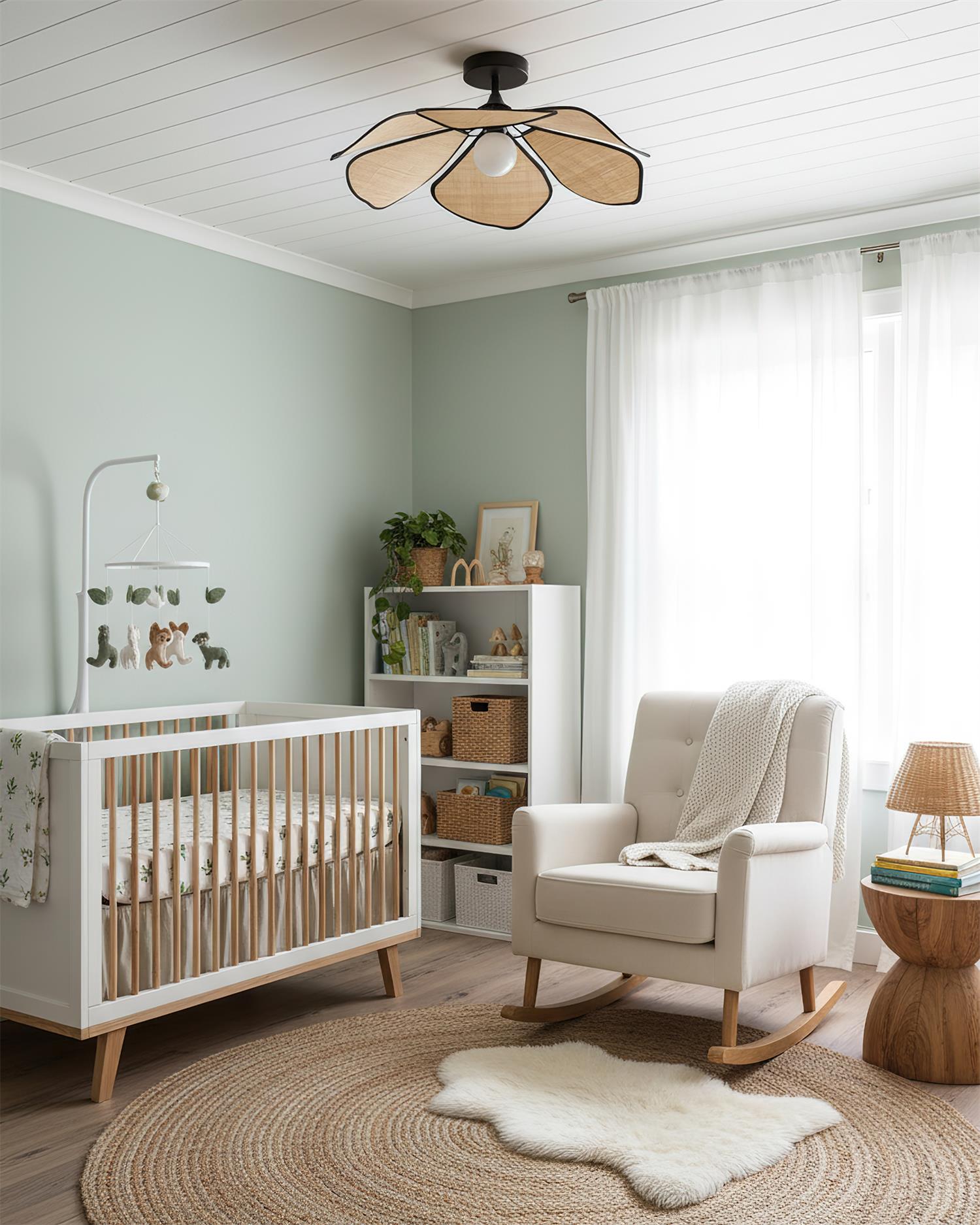 Petalaire Raffia Petal Ceiling Lamp