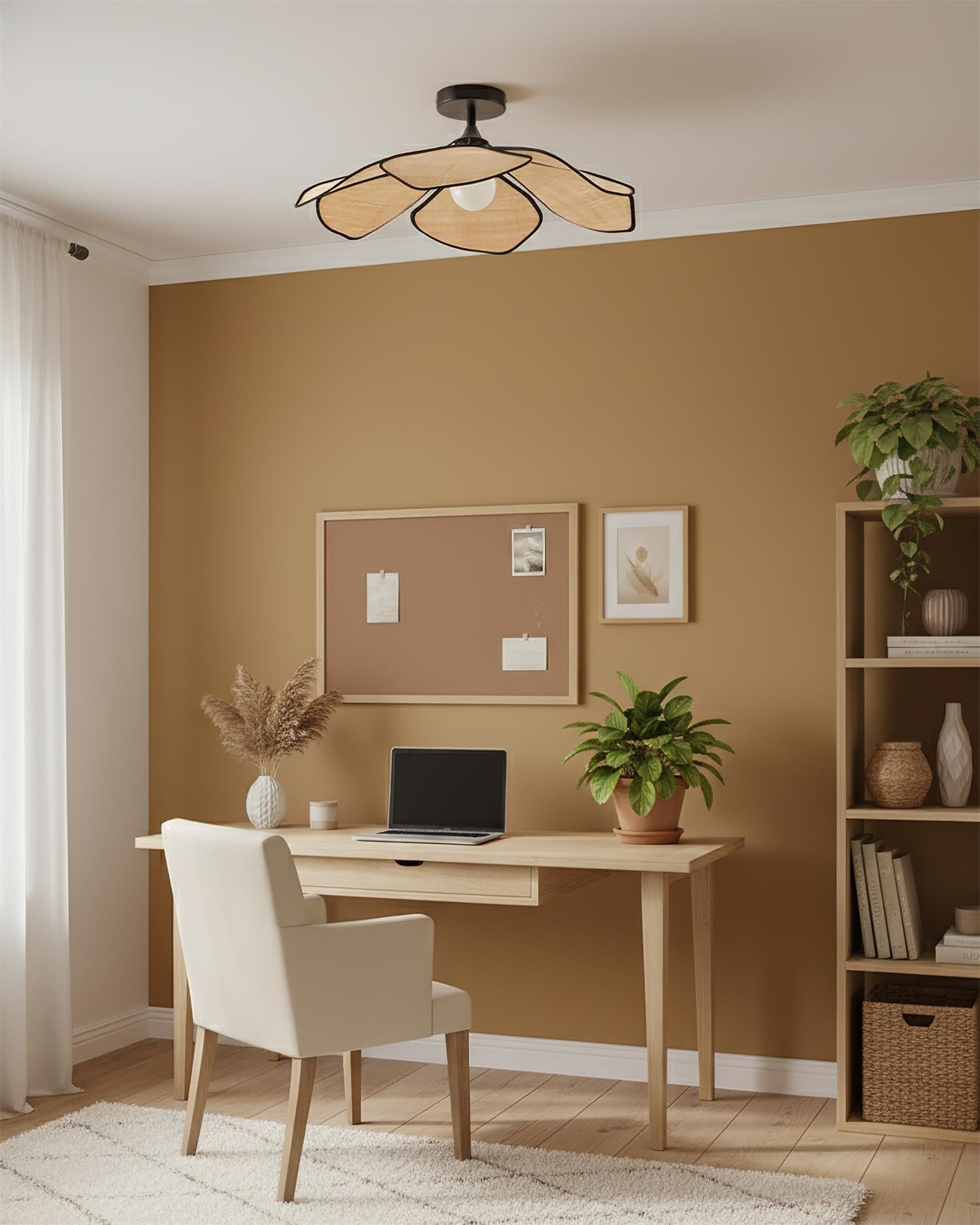 Petalaire Raffia Petal Ceiling Lamp