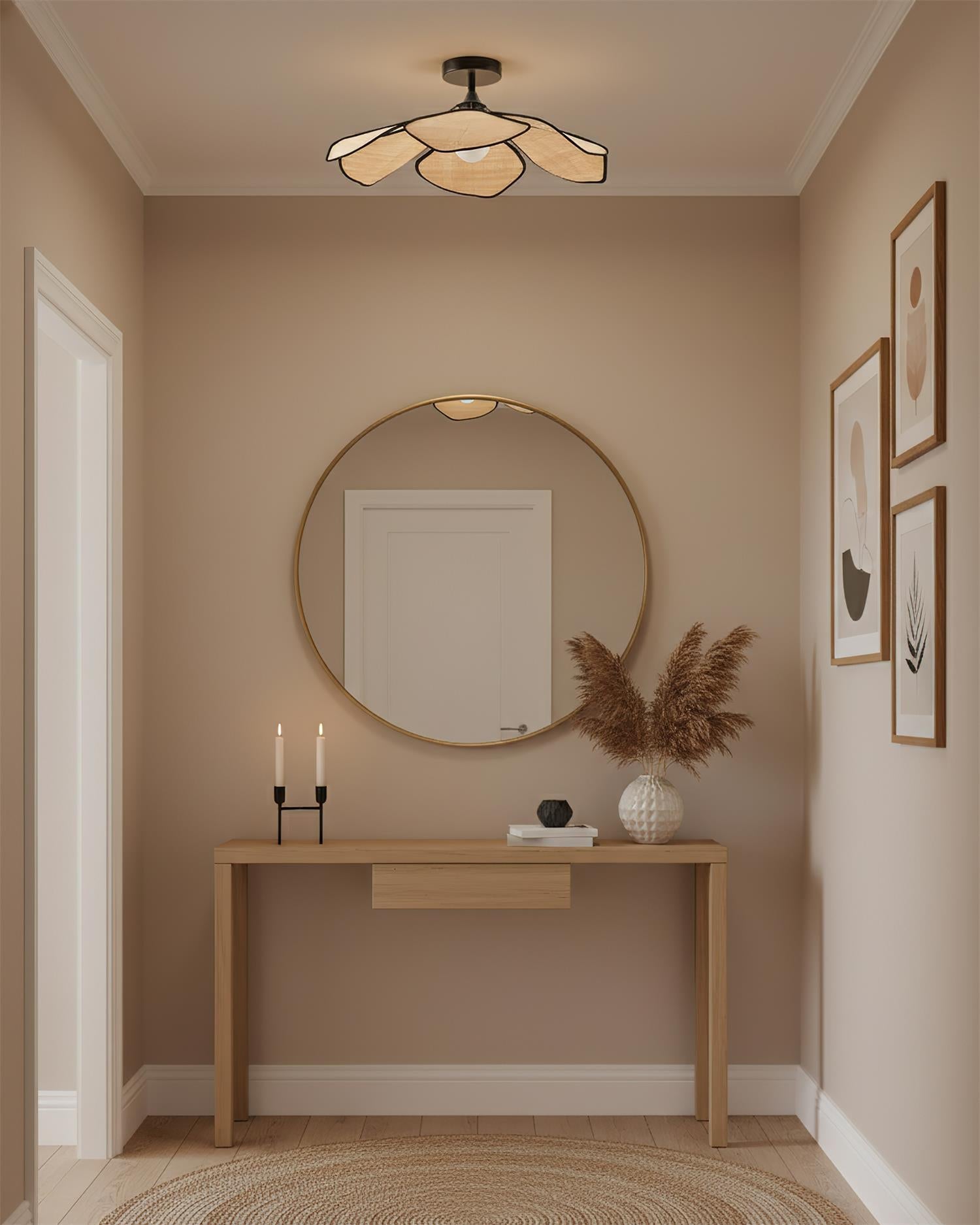Petalaire Raffia Petal Ceiling Lamp