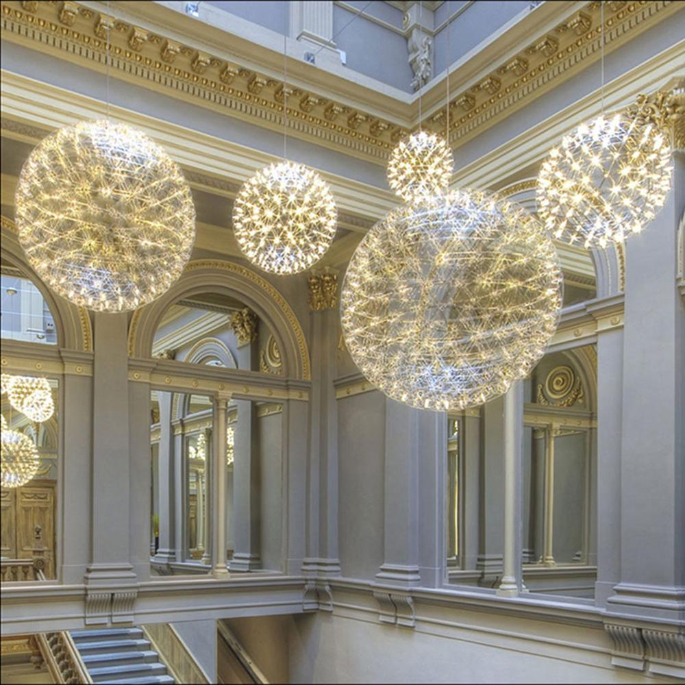 Gold Spark Ball Pendant Light - Blowlighting