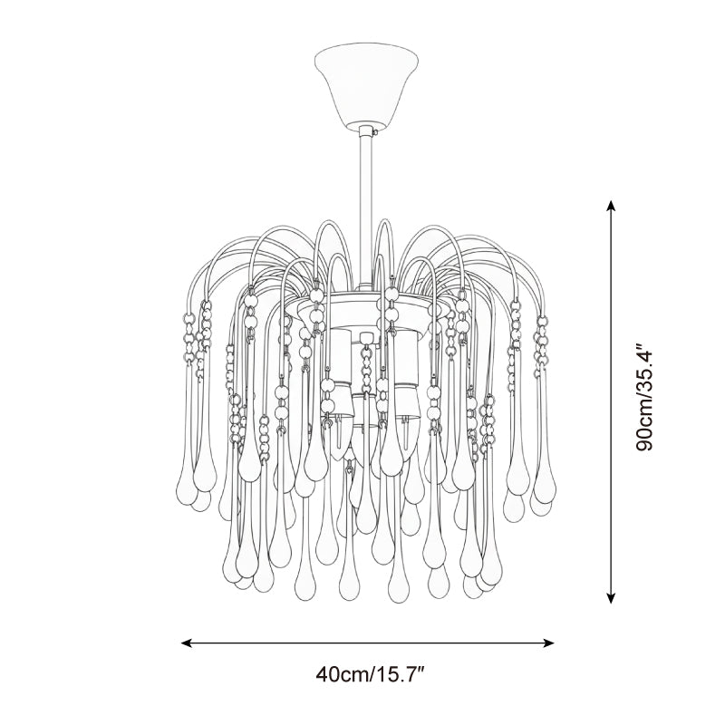 Rainlight Modern Metal Crystal Chandelier