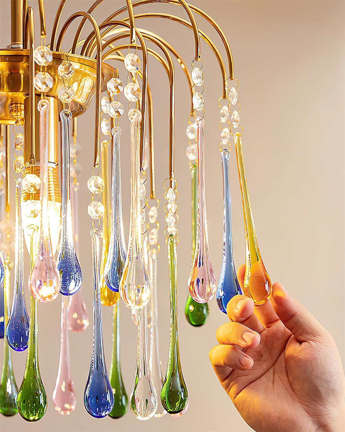 Rainlight Modern Metal Crystal Chandelier