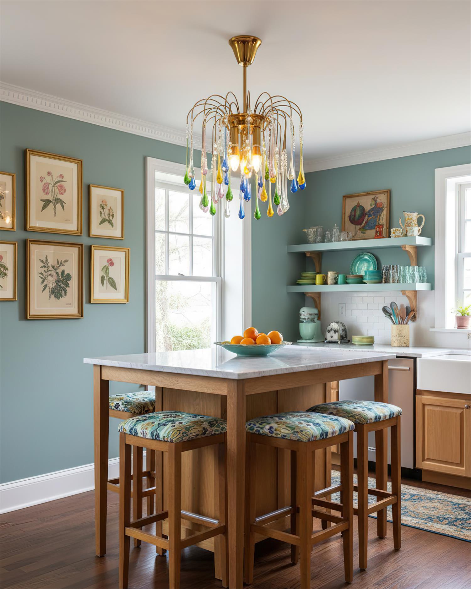 Rainlight Modern Metal Crystal Chandelier