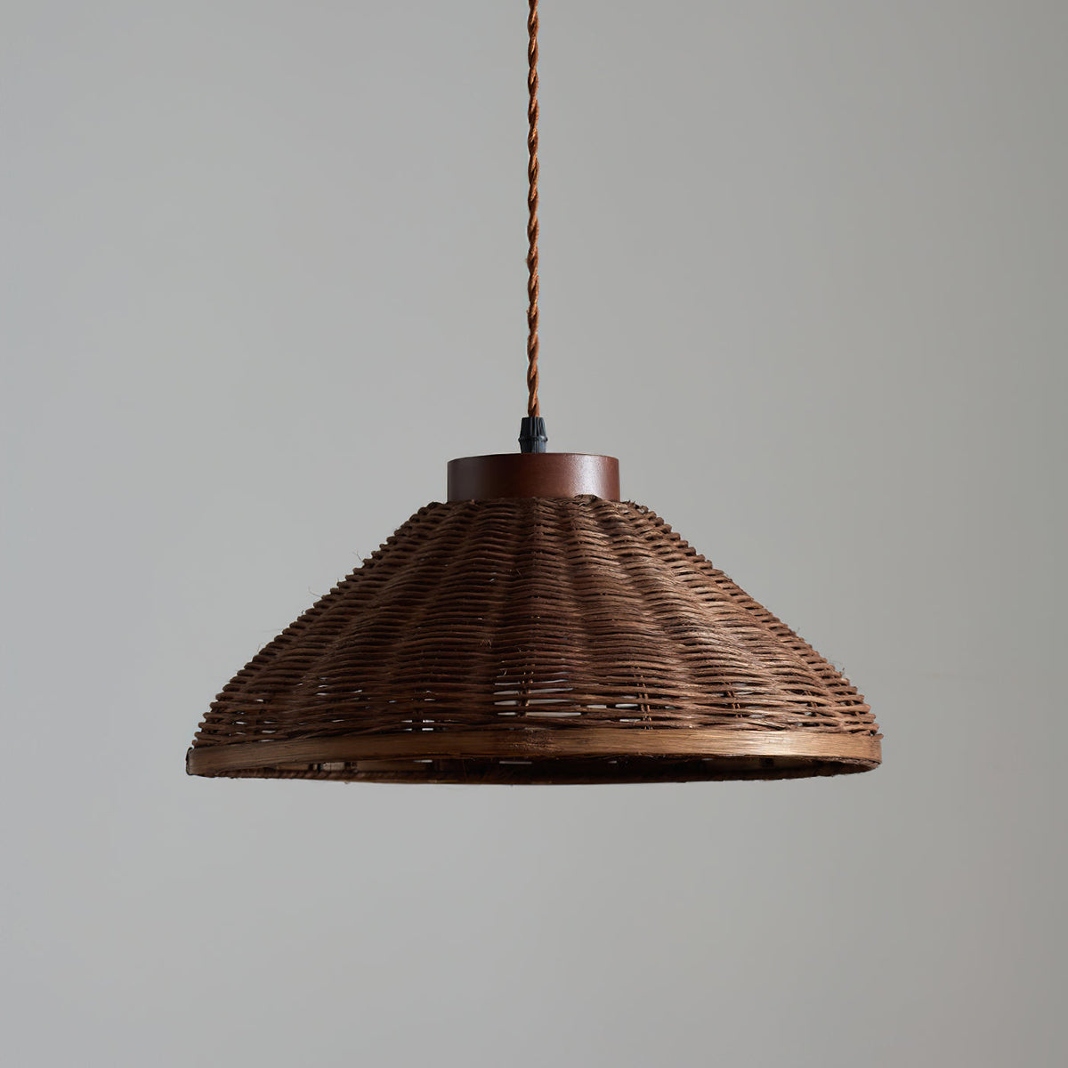 Lighting Rasa Pendant Light Brown Rattan Wabi-Sabi Bedroom | Blowlighting