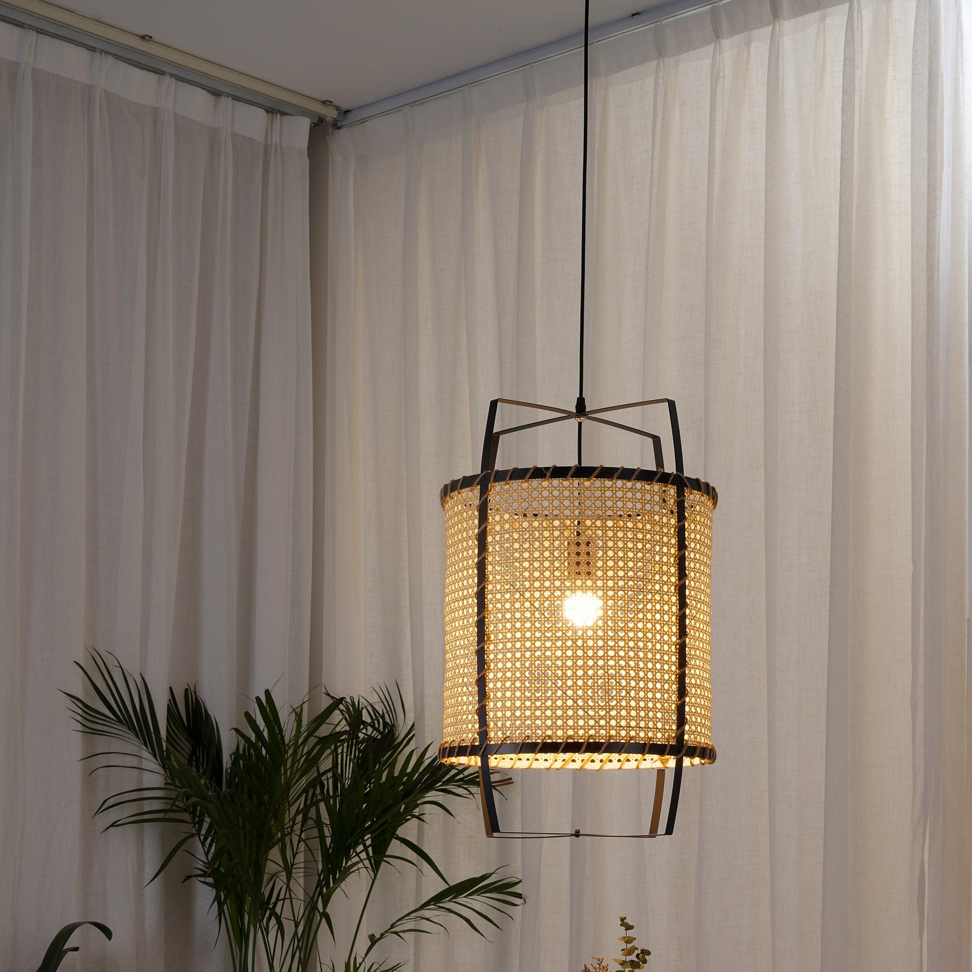 Rattan Cane Pendant Light - Blowlighting