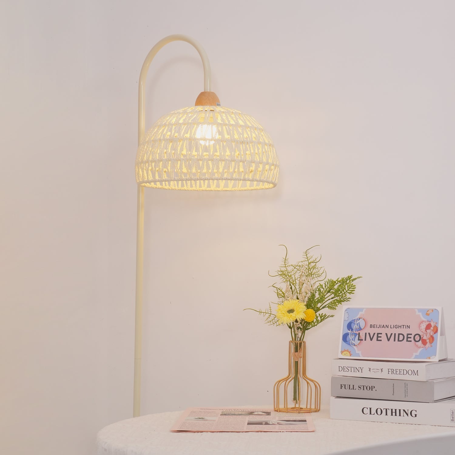 Rattan Arch Floor Lamp - Blowlighting