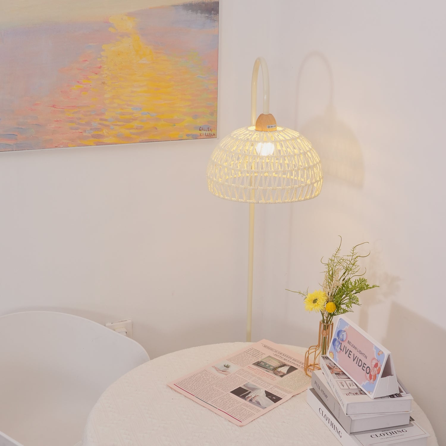 Rattan Arch Floor Lamp - Blowlighting