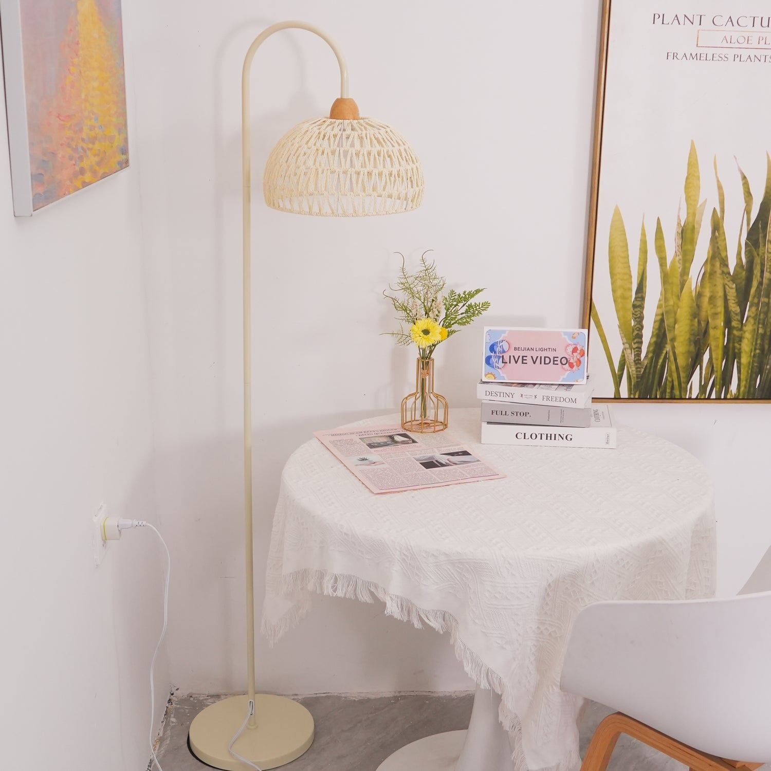 Rattan Arch Floor Lamp - Blowlighting