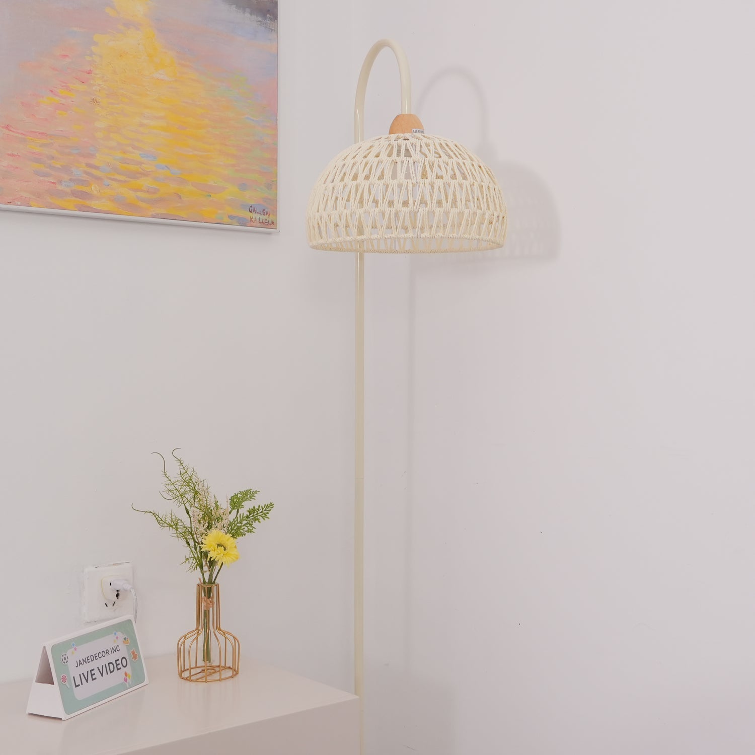 Rattan Arch Floor Lamp - Blowlighting