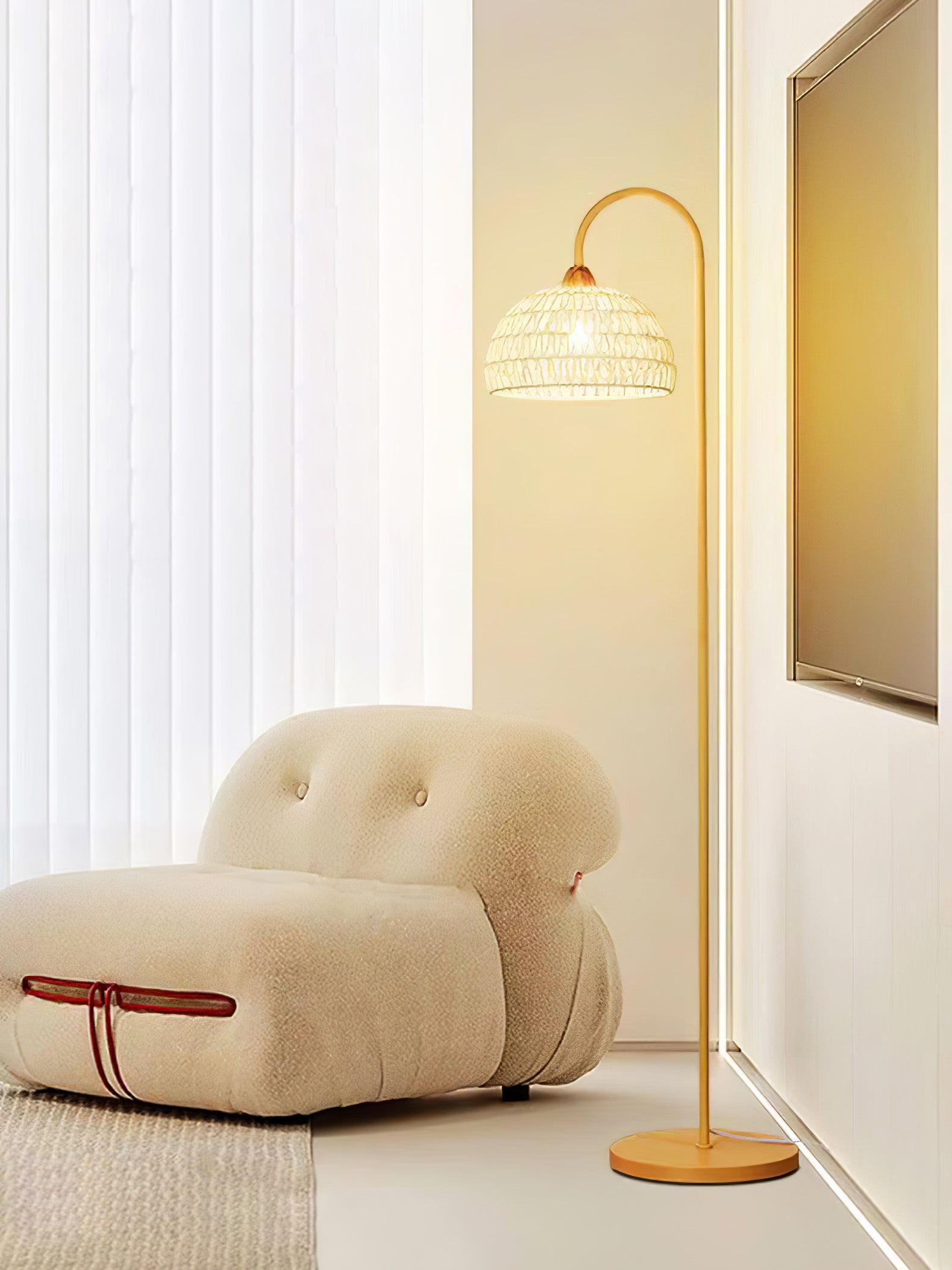 Rattan Arch Floor Lamp - Blowlighting