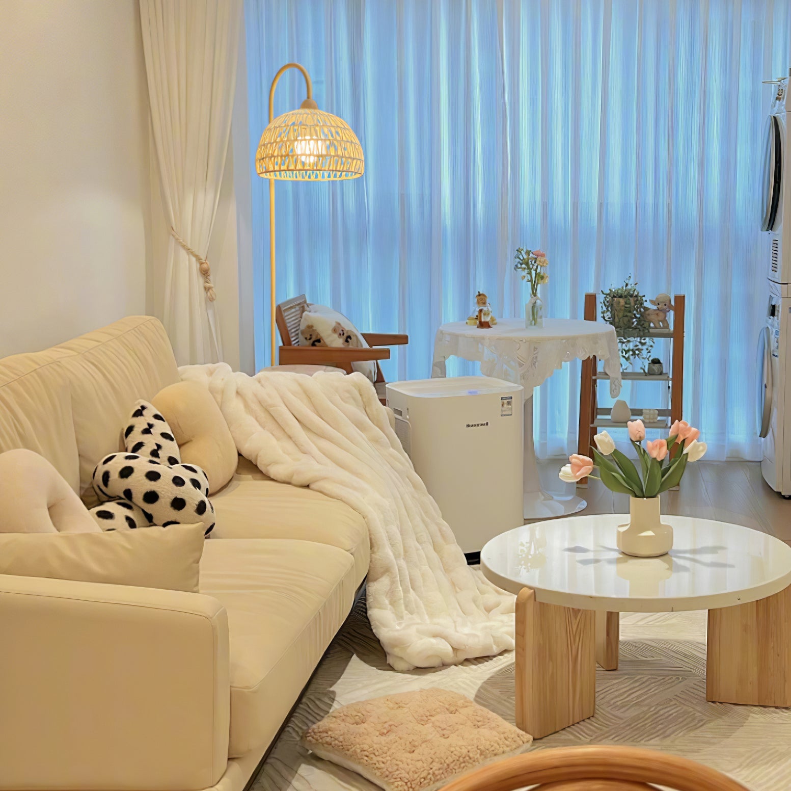 Rattan Arch Floor Lamp - Blowlighting