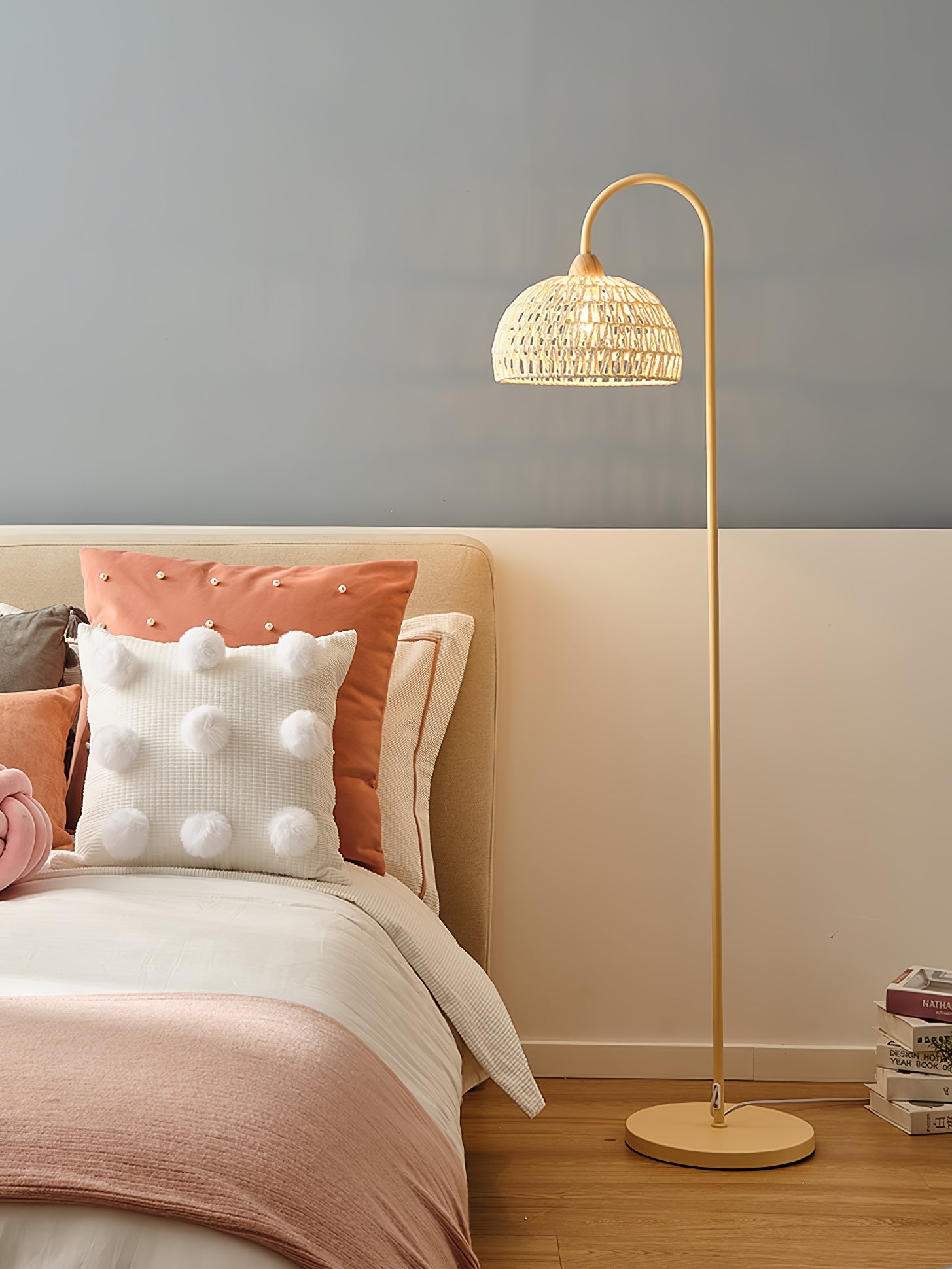 Rattan Arch Floor Lamp - Blowlighting