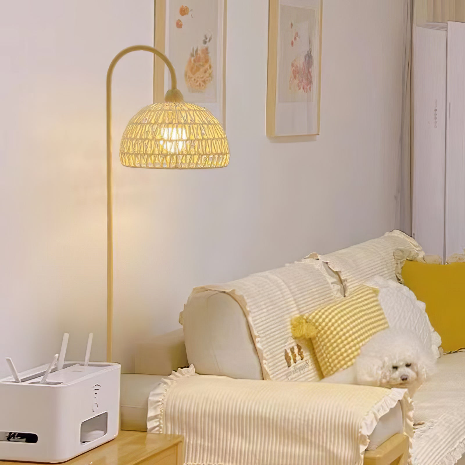 Rattan Arch Floor Lamp - Blowlighting