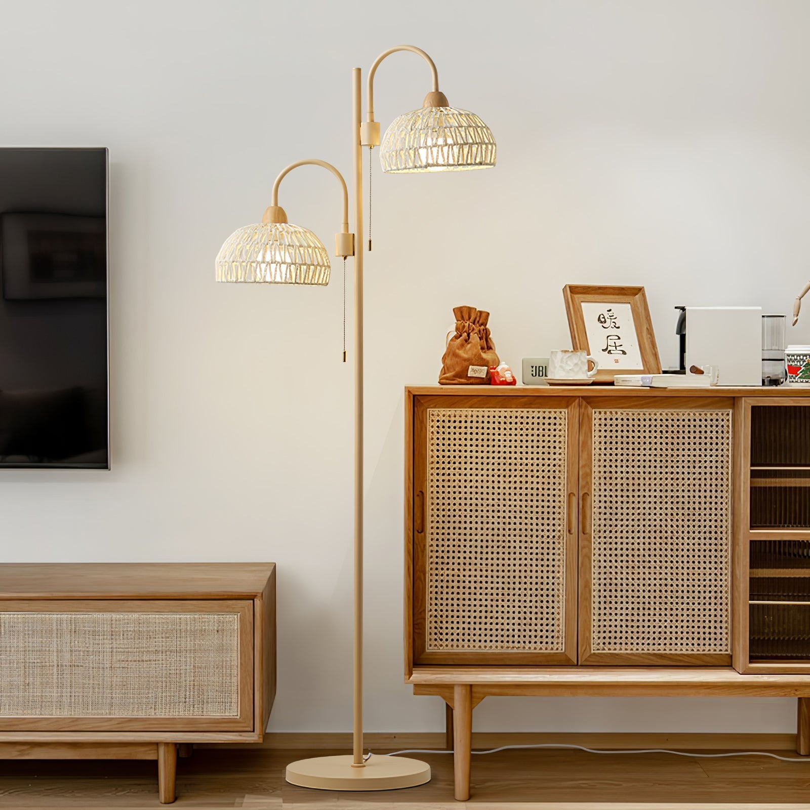 Rattan Arch Floor Lamp - Blowlighting