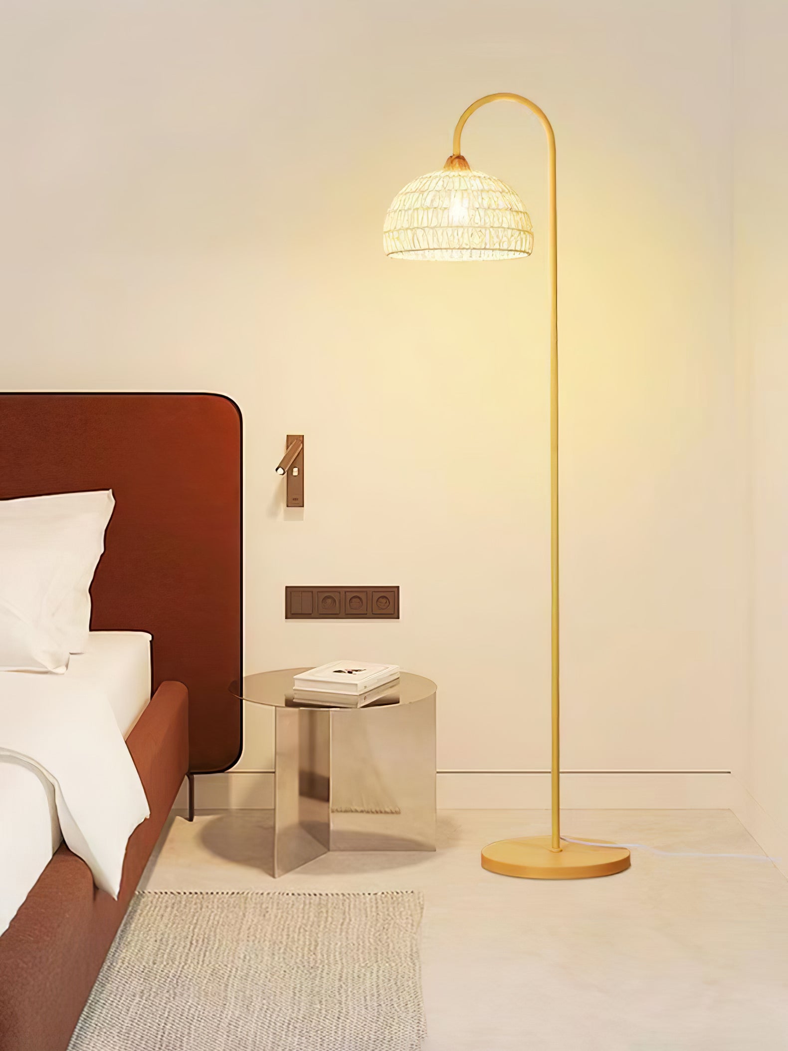 Rattan Arch Floor Lamp - Blowlighting