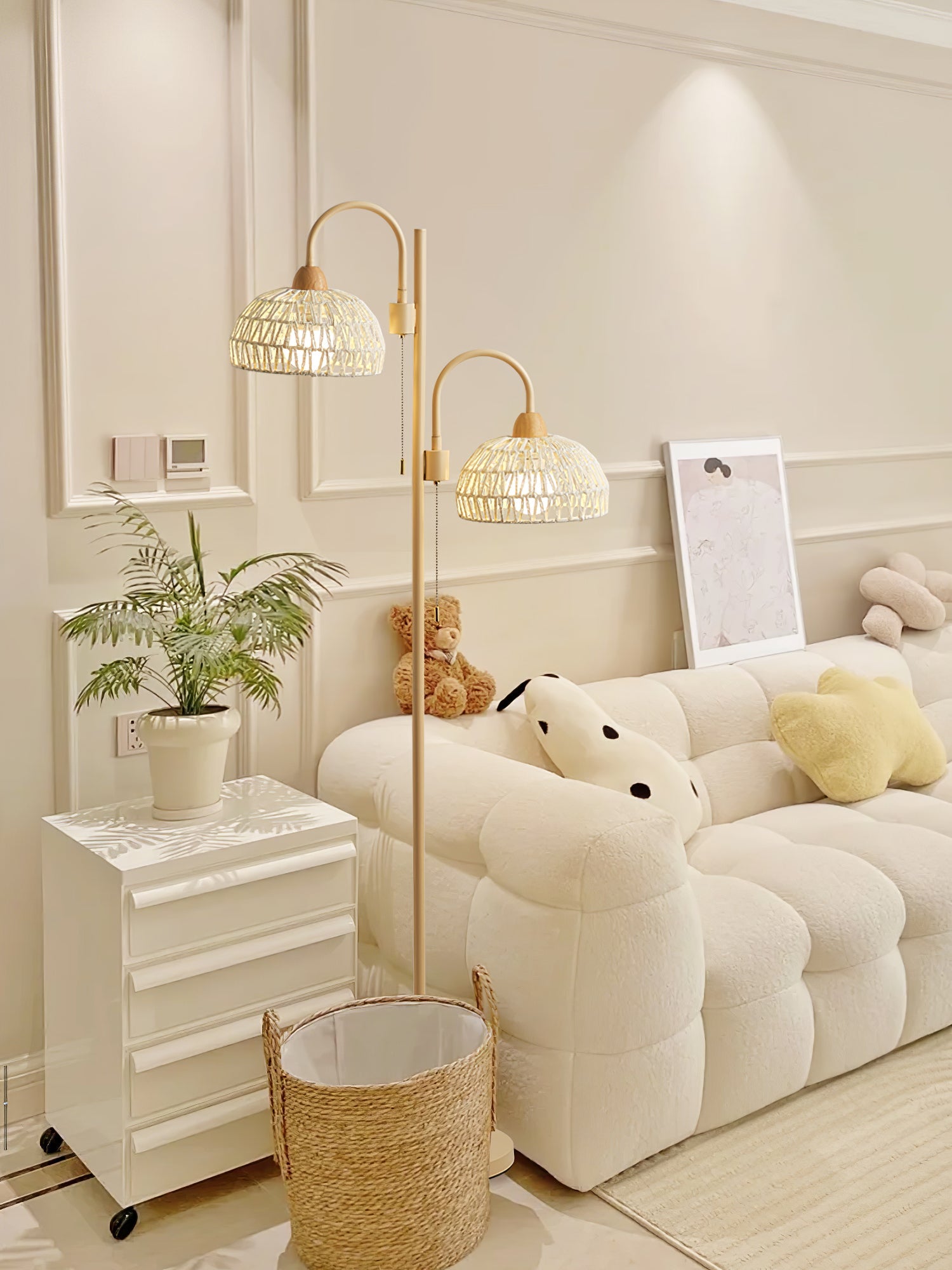Rattan Arch Floor Lamp - Blowlighting