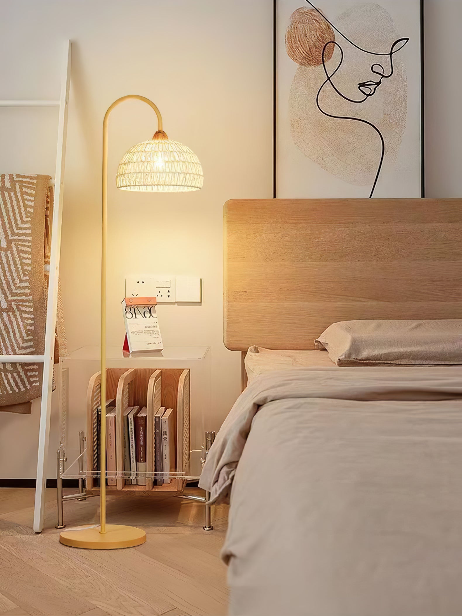 Rattan Arch Floor Lamp - Blowlighting