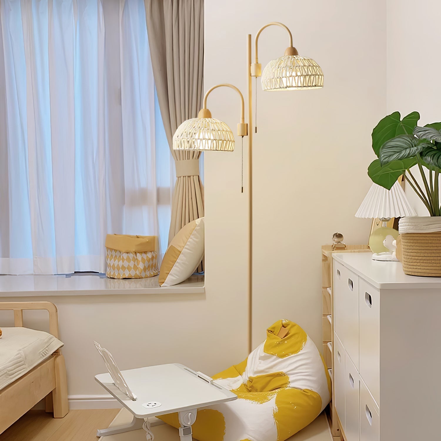Rattan Arch Floor Lamp - Blowlighting