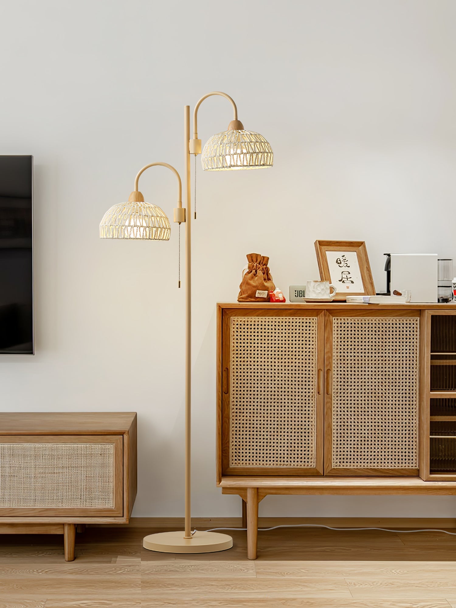 Rattan Arch Floor Lamp - Blowlighting