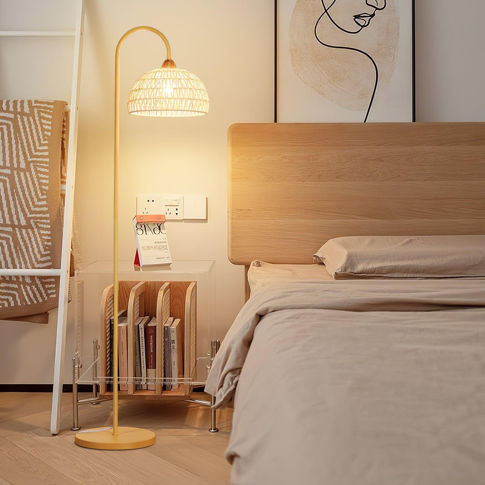 Rattan Arch Floor Lamp - Blowlighting