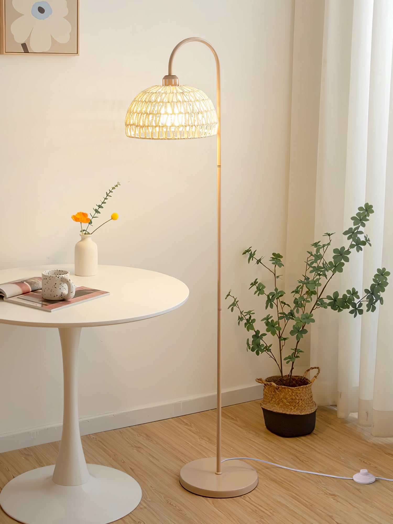 Rattan Arch Floor Lamp - Blowlighting