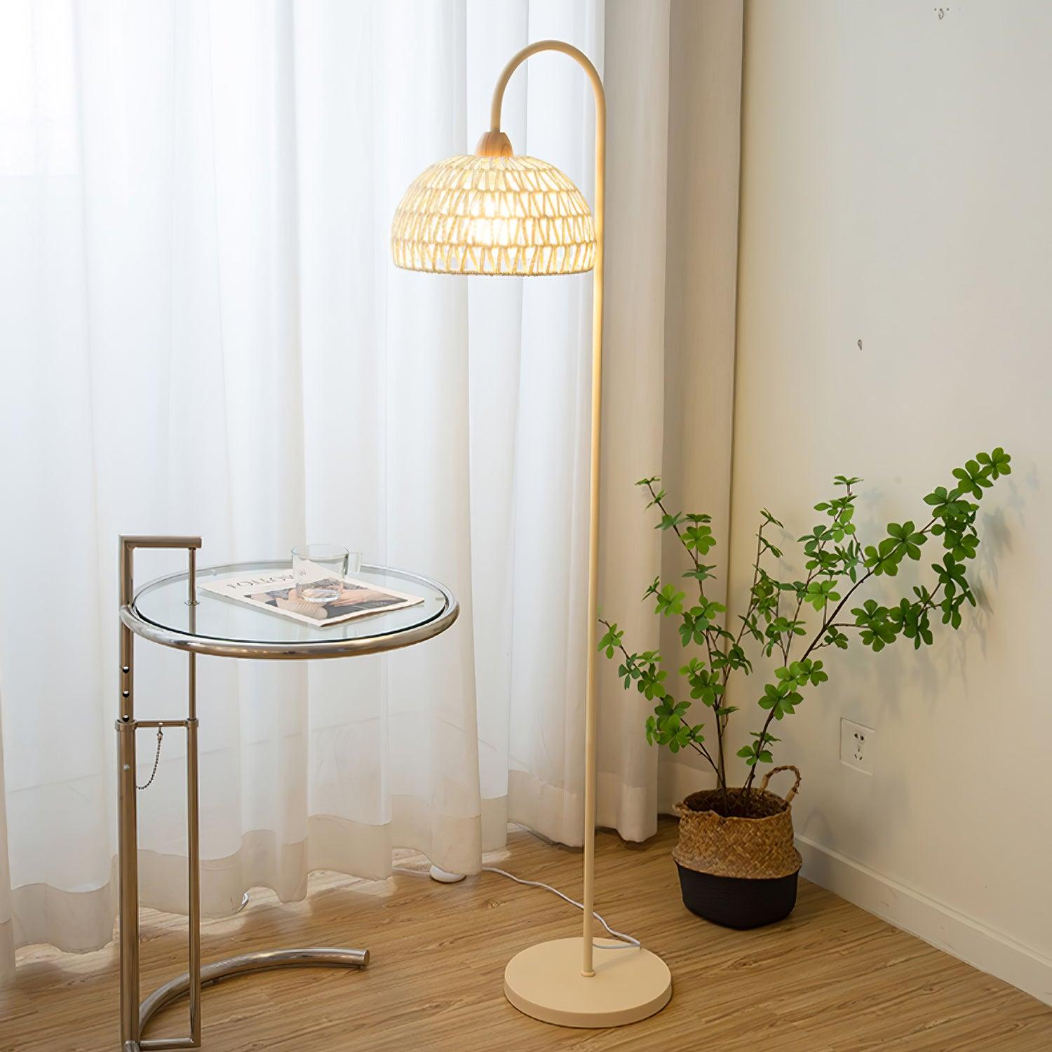 Rattan Arch Floor Lamp - Blowlighting