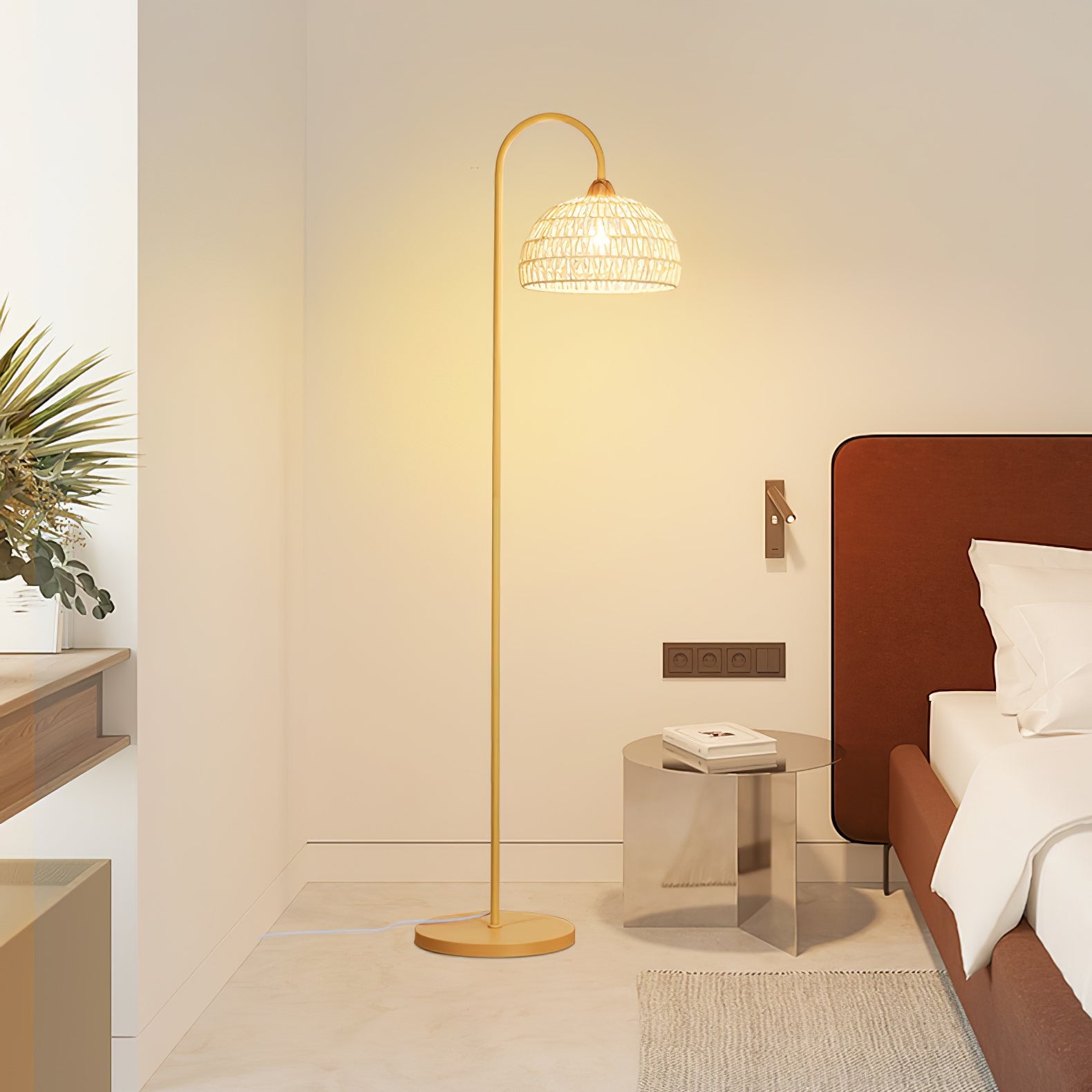 Rattan Arch Floor Lamp - Blowlighting