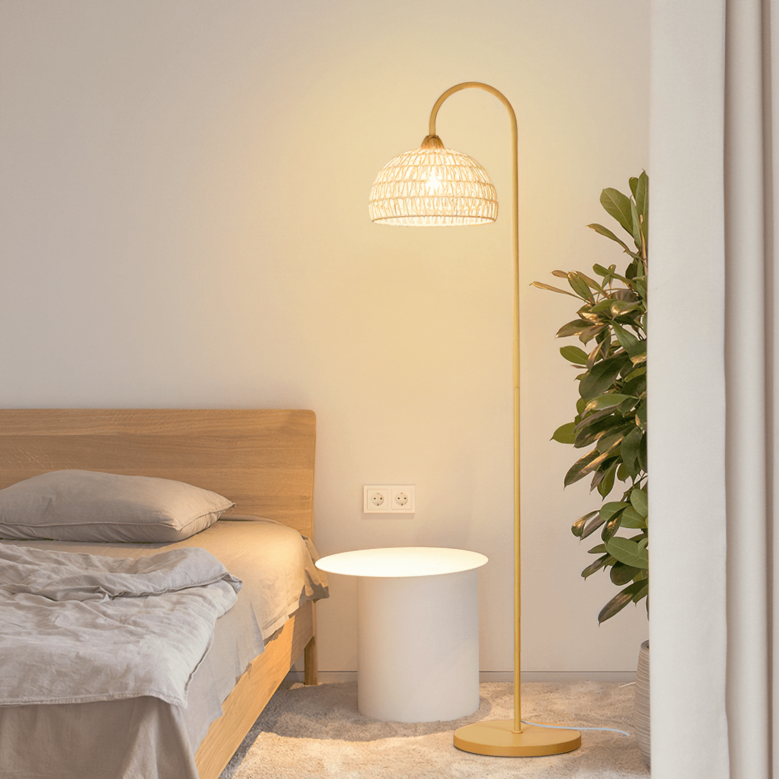 Rattan Arch Floor Lamp - Blowlighting