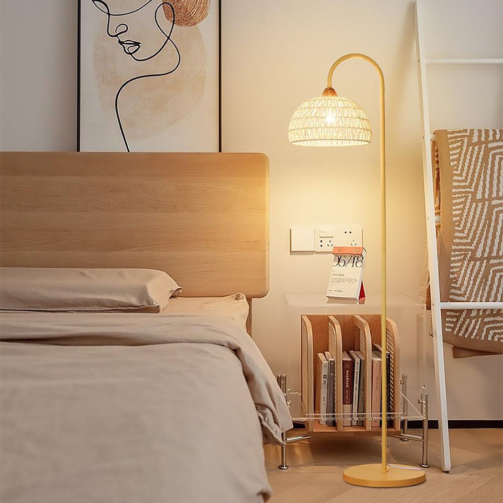 Rattan Arch Floor Lamp - Blowlighting