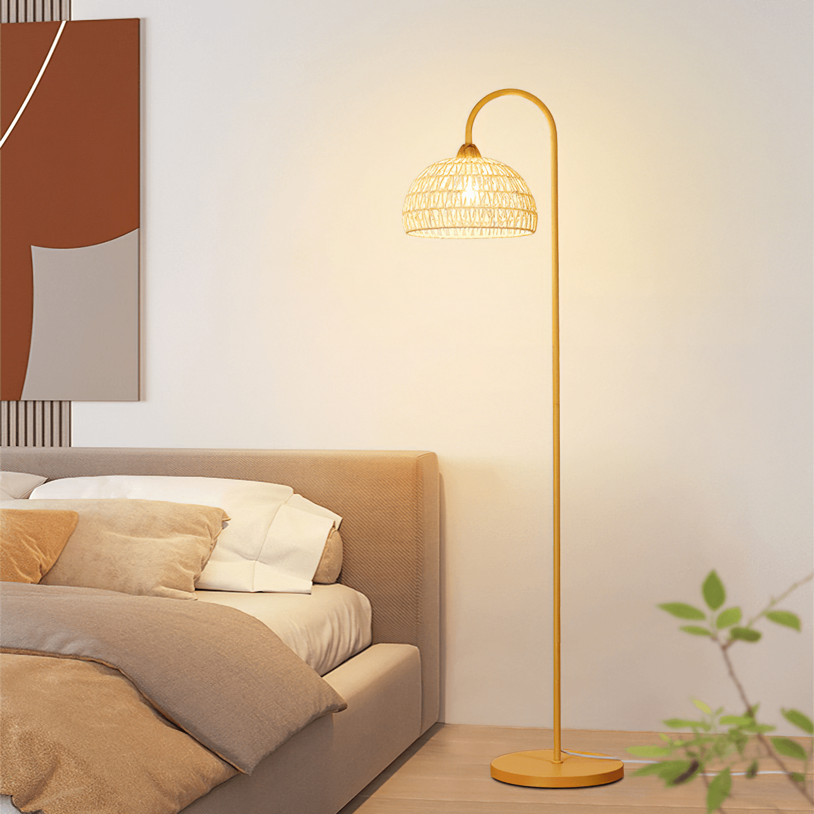 Rattan Arch Floor Lamp - Blowlighting