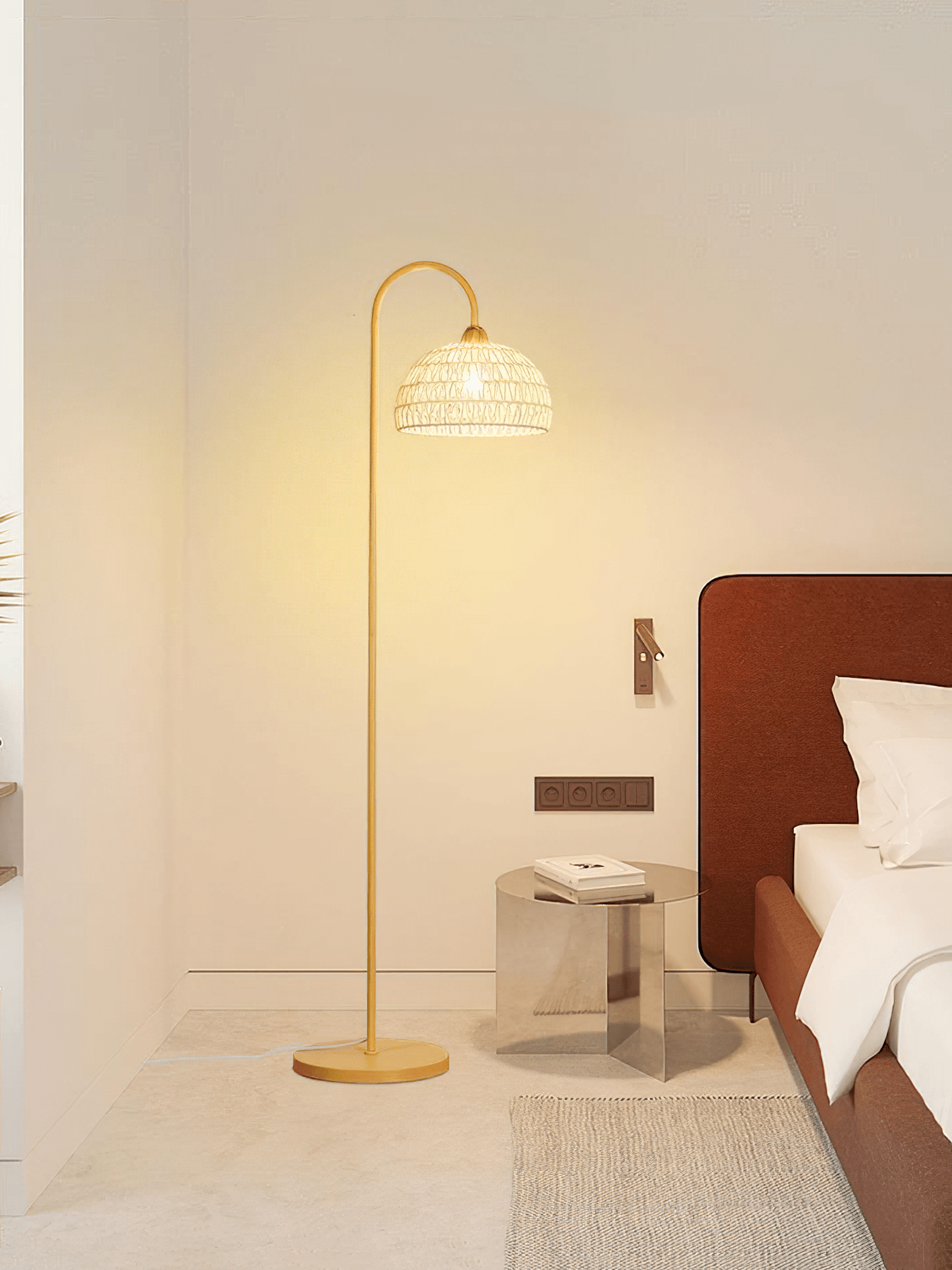 Rattan Arch Floor Lamp - Blowlighting