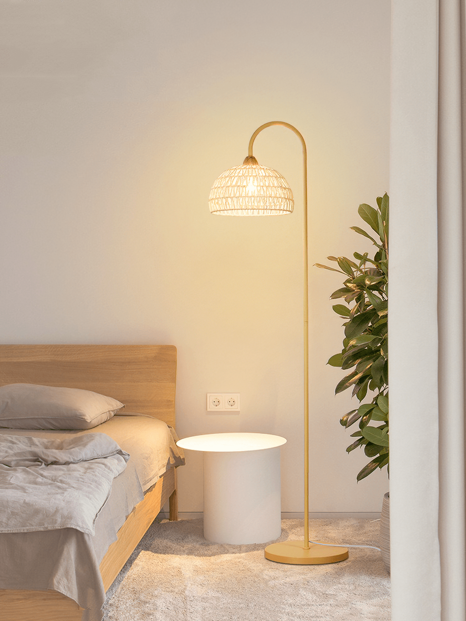 Rattan Arch Floor Lamp - Blowlighting