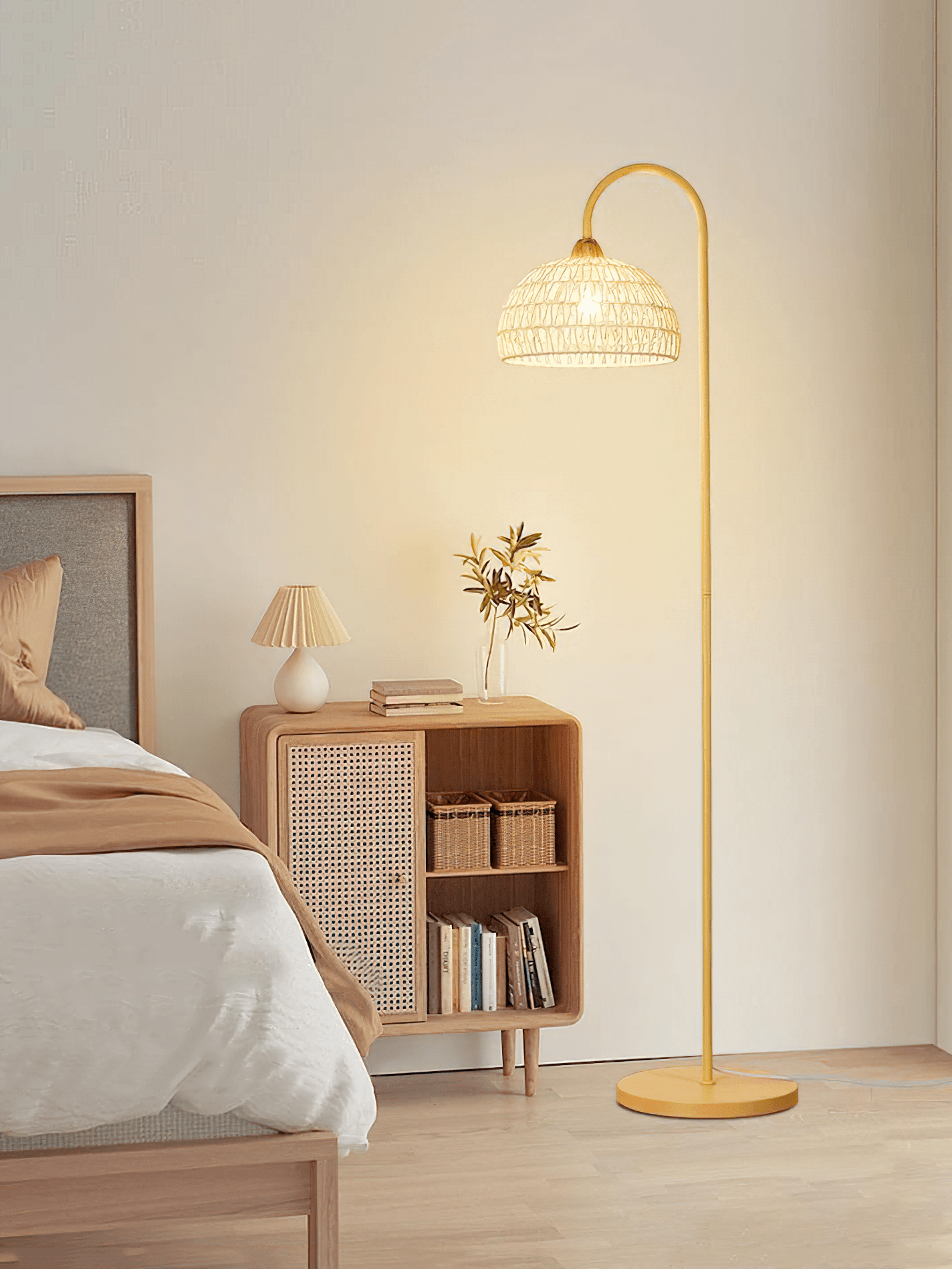 Rattan Arch Floor Lamp - Blowlighting