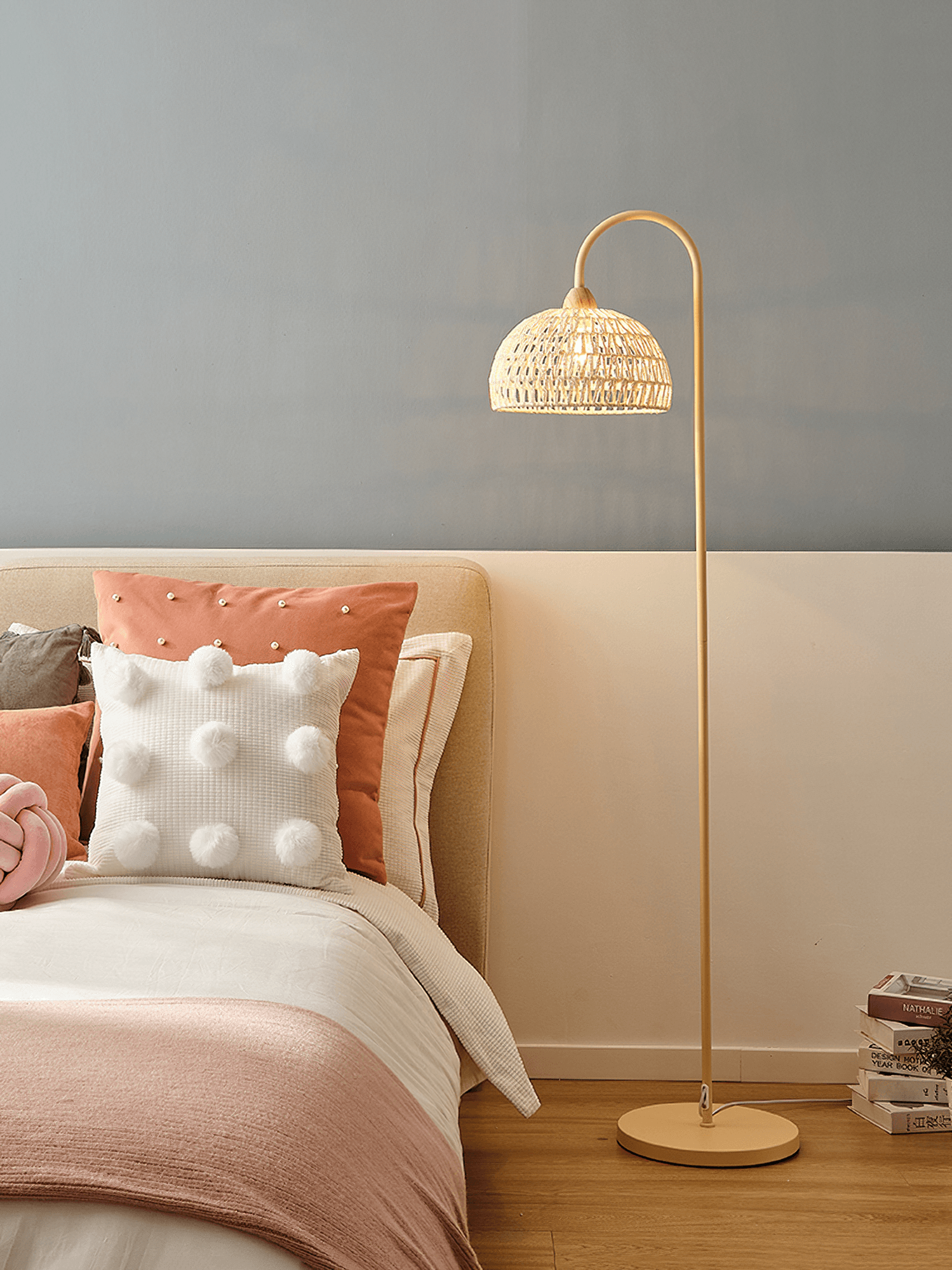 Rattan Arch Floor Lamp - Blowlighting