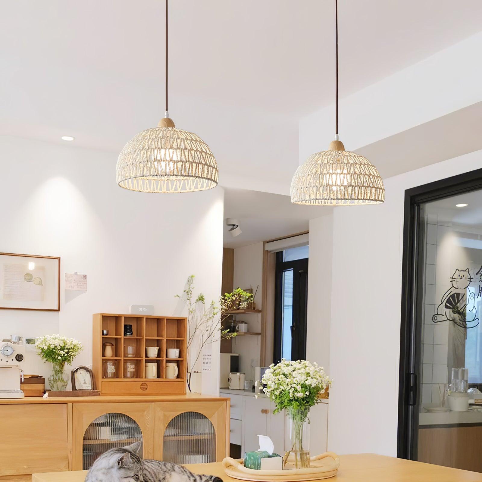 Rattan Arch Pendant Lamp - Blowlighting