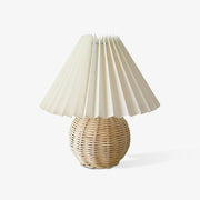 Rattan Pleated Table lamp - Blowlighting