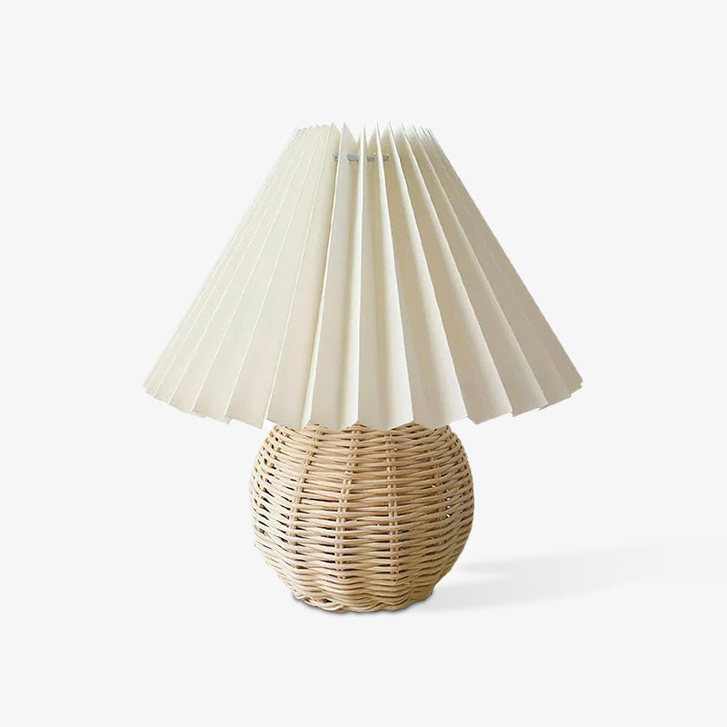 Rattan Pleated Table lamp - Blowlighting
