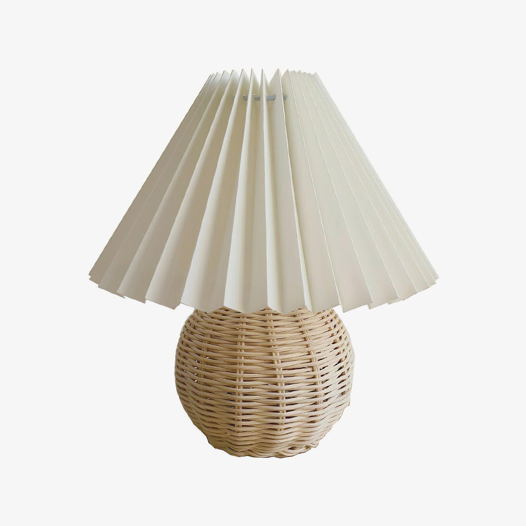 Rattan Pleated Table lamp - Blowlighting