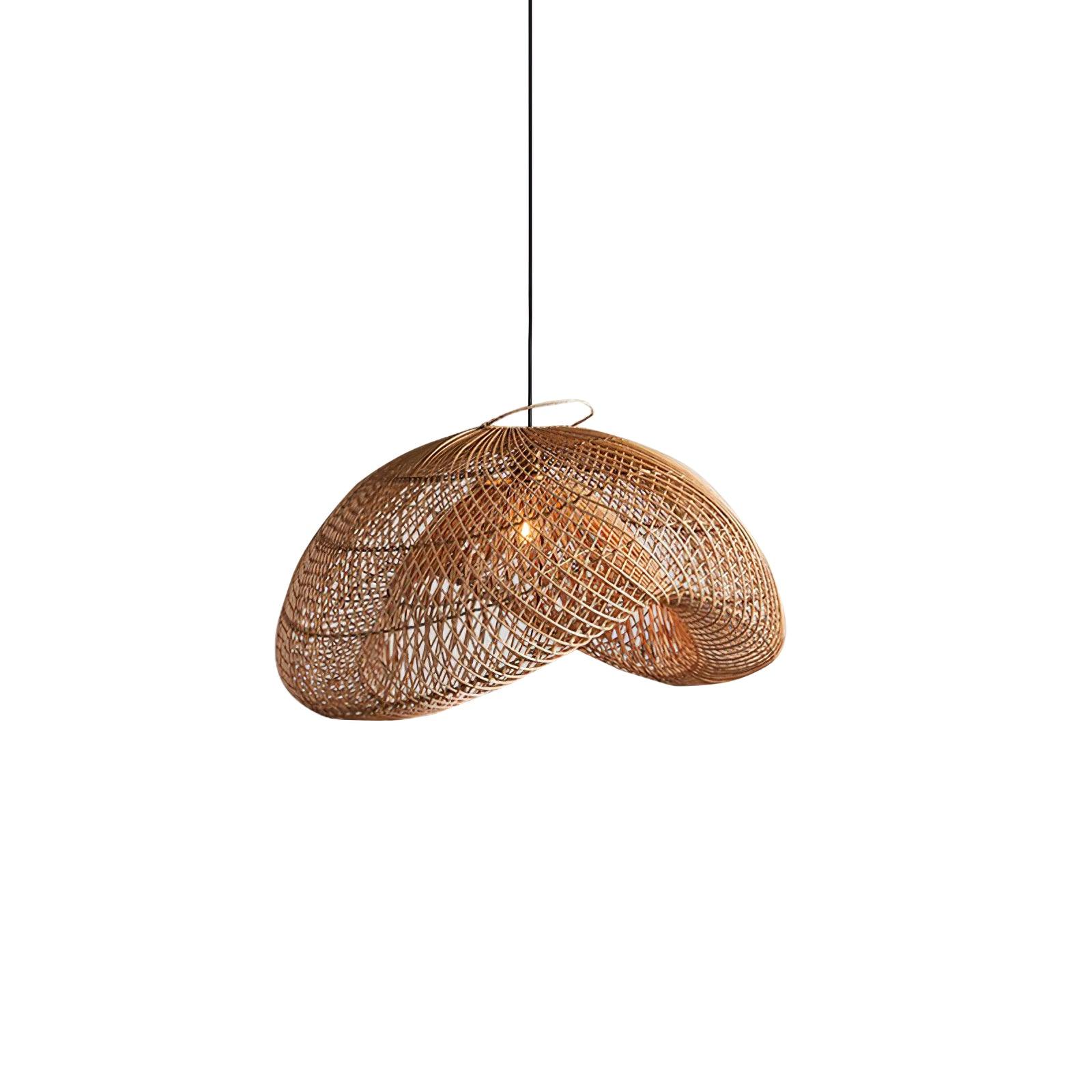Rattan Wave Pendant Light - Blowlighting