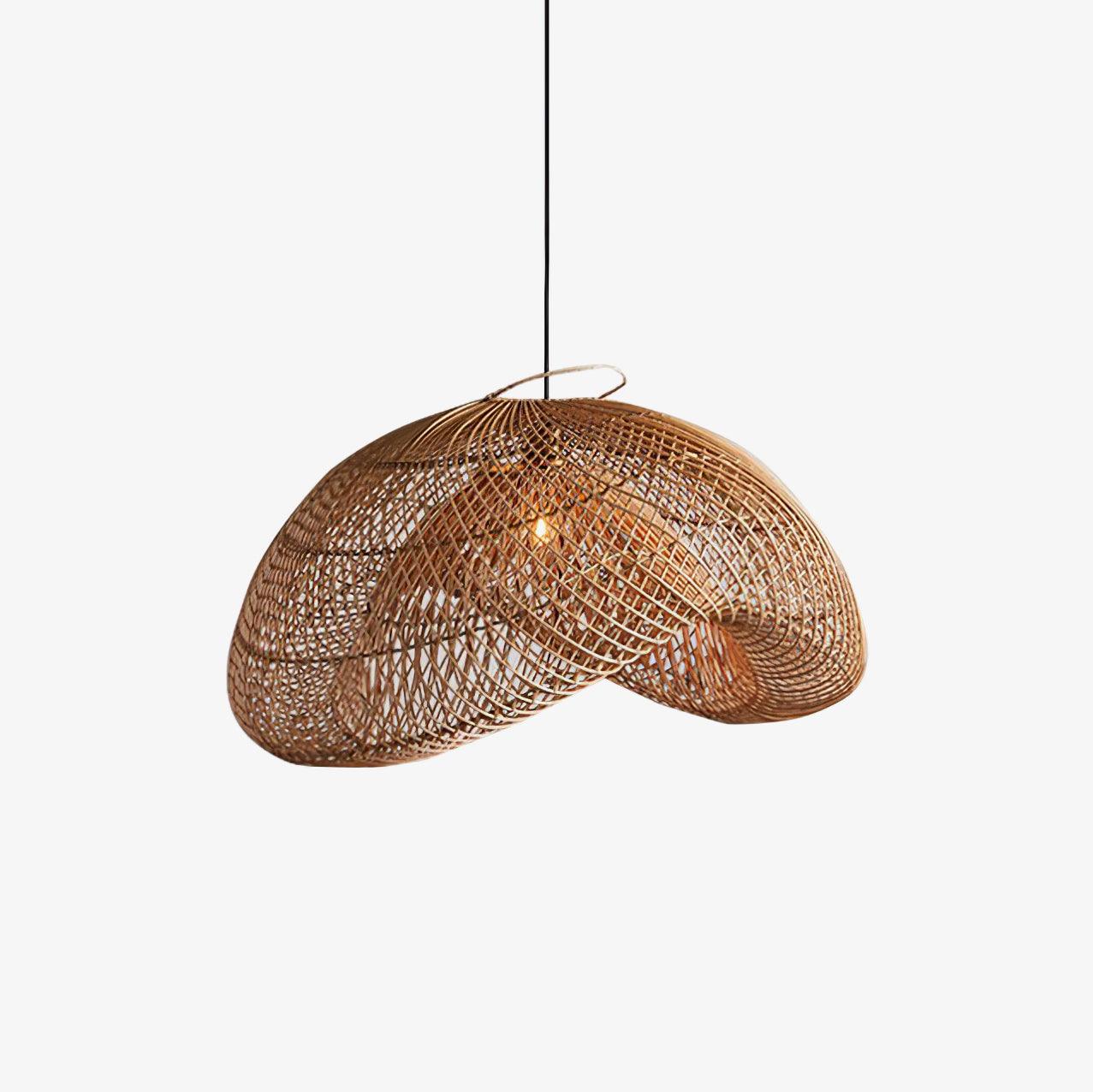 Rattan Wave Pendant Light - Blowlighting