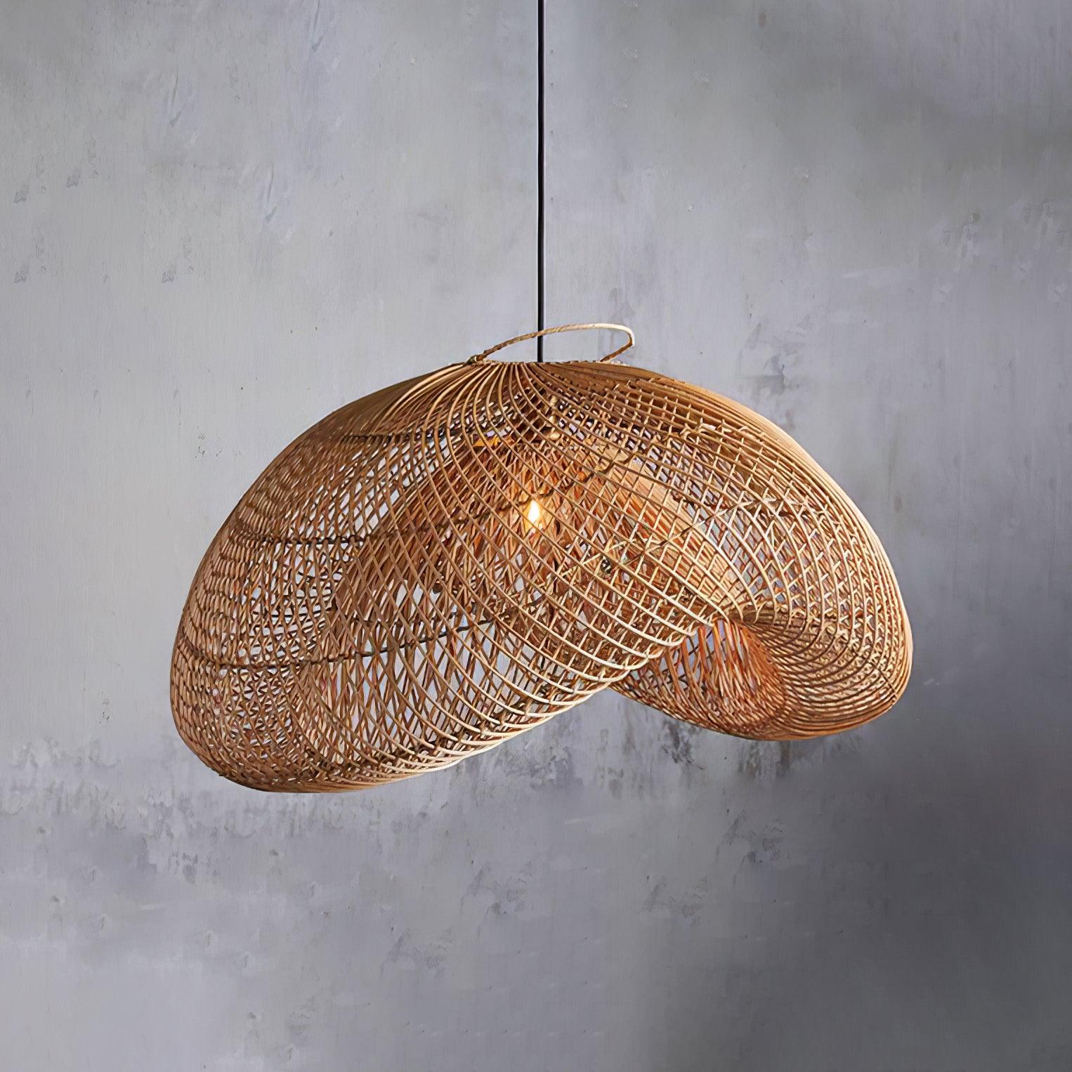 Rattan Wave Pendant Light - Blowlighting