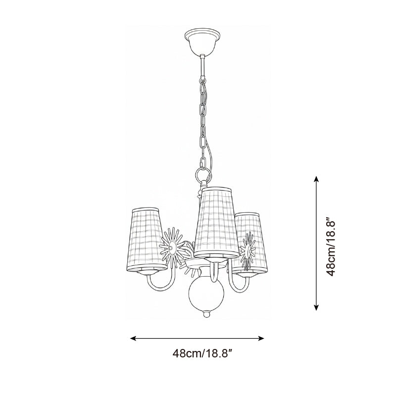 Ravina Vintage Fabric Chandelier