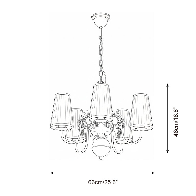 Ravina Vintage Fabric Chandelier