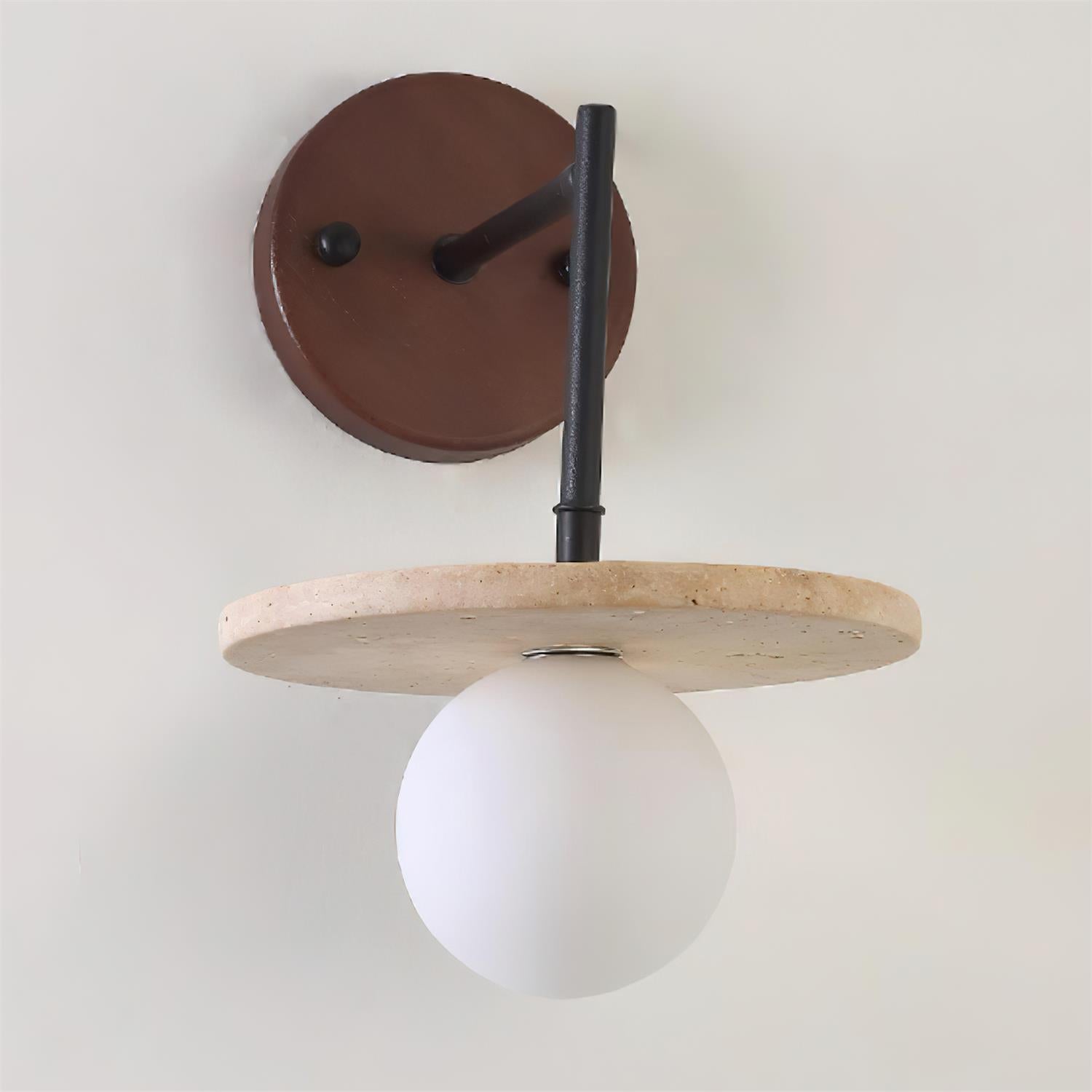 Daia Minimalist Travertine Wall Lamp