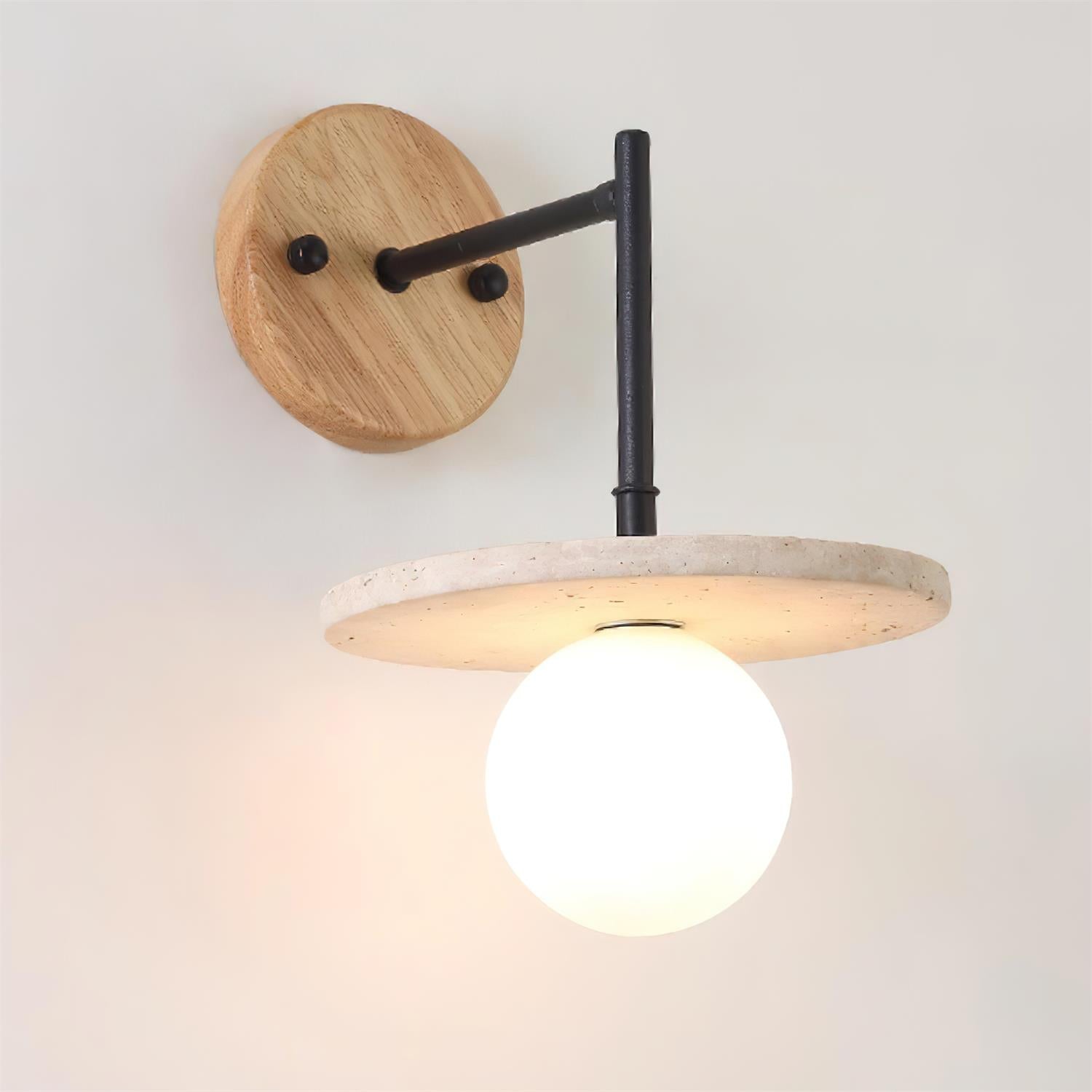 Daia Minimalist Travertine Wall Lamp